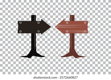 road arrow sign isolate on transparent background