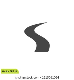 road asphalt icon logo illustration design element