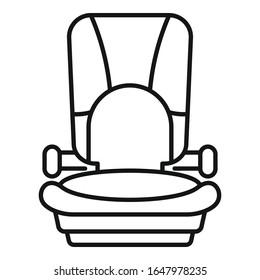 Road baby car seat icon. Outline road baby car seat vector icon for web design isolated on white background