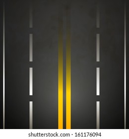 Road background yellow double lines asphalt vector