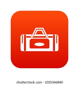 Road bag icon digital red for any design isolated on white vector illustration
