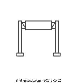 Road banner line outline icon