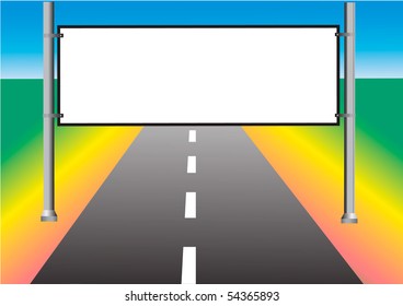 Road banner template