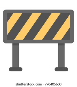 Road Barrier Flat Colored Icon
