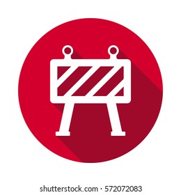 Road barrier flat icon
