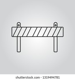 Road barrier icon