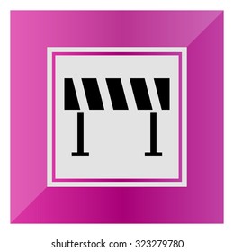 Road barrier icon