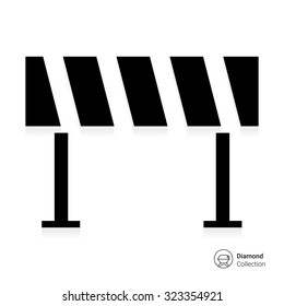 Road barrier icon