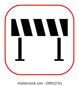 Road barrier icon