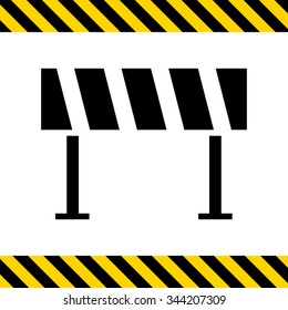 Road barrier icon