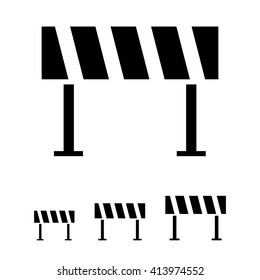 Road barrier icon