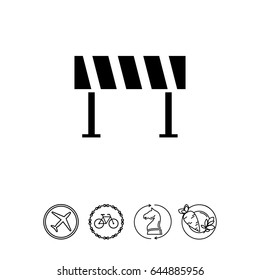 Road barrier icon