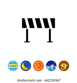 Road barrier icon