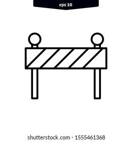 Road barrier icon. Car Barrier icon. Vector illustration. eps10