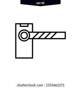 Road barrier icon. Car Barrier icon. Vector illustration. eps10