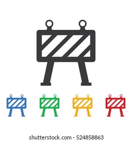 Road barrier icon. Construction tools icons universal set for web and mobile