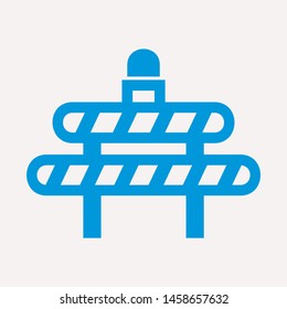 road barrier icon. Element of firefighter shop for advertising signs, mobile concept and web apps. Icon for website design and development, app development. Premium icon