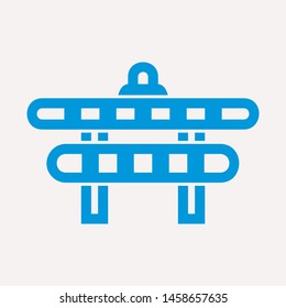 road barrier icon. Element of firefighter shop for advertising signs, mobile concept and web apps. Icon for website design and development, app development. Premium icon