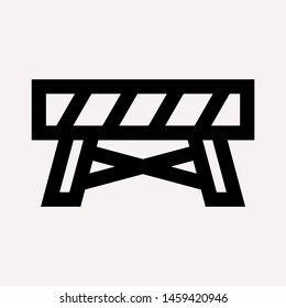 road barrier icon. Element of firefighter shop for advertising signs, mobile concept and web apps. Icon for website design and development, app development. Premium icon
