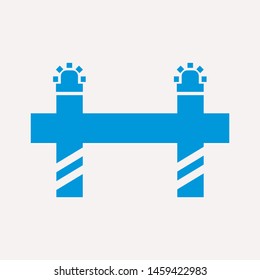 road barrier icon. Element of firefighter shop for advertising signs, mobile concept and web apps. Icon for website design and development, app development. Premium icon
