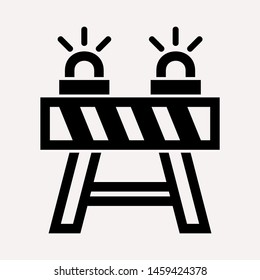 road barrier icon. Element of firefighter shop for advertising signs, mobile concept and web apps. Icon for website design and development, app development. Premium icon

