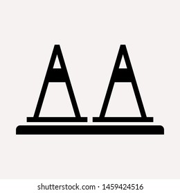road barrier icon. Element of firefighter shop for advertising signs, mobile concept and web apps. Icon for website design and development, app development. Premium icon
