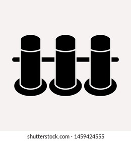 road barrier icon. Element of firefighter shop for advertising signs, mobile concept and web apps. Icon for website design and development, app development. Premium icon

