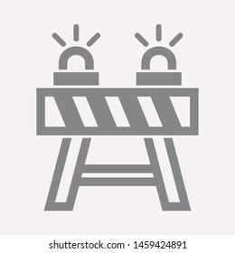 road barrier icon. Element of firefighter shop for advertising signs, mobile concept and web apps. Icon for website design and development, app development. Premium icon
