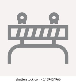 road barrier icon. Element of firefighter shop for advertising signs, mobile concept and web apps. Icon for website design and development, app development. Premium icon
