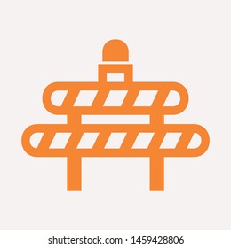 road barrier icon. Element of firefighter shop for advertising signs, mobile concept and web apps. Icon for website design and development, app development. Premium icon
