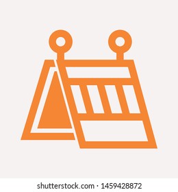 road barrier icon. Element of firefighter shop for advertising signs, mobile concept and web apps. Icon for website design and development, app development. Premium icon
