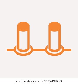 road barrier icon. Element of firefighter shop for advertising signs, mobile concept and web apps. Icon for website design and development, app development. Premium icon
