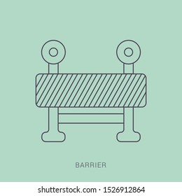 Road barrier icon. Element of firefighter shop for advertising signs