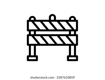 road barrier icon. Element of firefighter shop for advertising signs, mobile concept and web apps. Icon for website design and development, app development. Premium icon