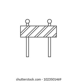 road barrier icon. Element for mobile concept and web apps. Thin line  icon for website design and development, app development. Premium icon on white background