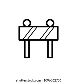 road barrier icon. Element of navigation for mobile concept and web apps. Thin line road barrier icon can be used for web and mobile on white background