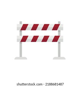 Road Barrier Icon. Flat Illustration Of Road Barrier Vector Icon Isolated On White Background