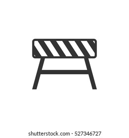 Road Barrier Icon Flat. Illustration Isolated Vector Sign Symbol