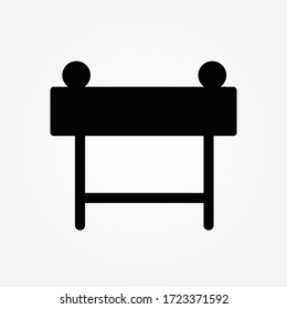 Road barrier icon flat. Vector illustration symbol