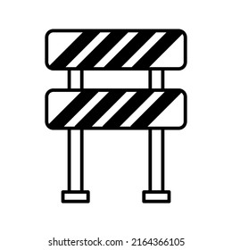 road barrier icon or logo isolated sign symbol color editable