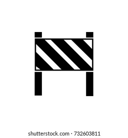 Road barrier icon on white background