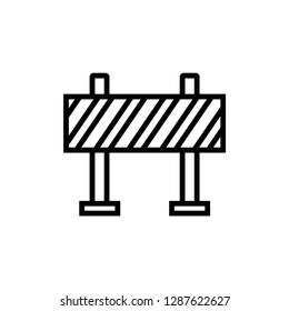 Road barrier Icon Outline Vector