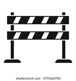 Road barrier icon. Simple illustration of road barrier vector icon for web design isolated on white background