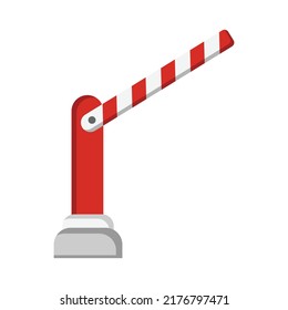 Road barrier icon. Subtable to place on  security, construction barrier, etc.