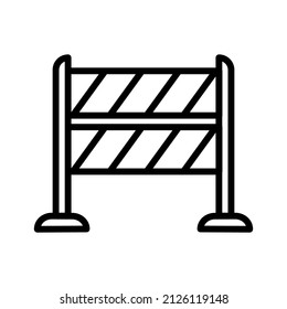 Icono de barrera vial en la ilustración de diseño de vector de moda