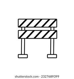 
Road barrier icon. Under construction sign. Vector illustration.