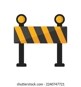 plantilla de diseño de vectores de icono de barrera de carreteras en fondo blanco