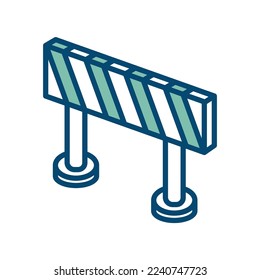 plantilla de diseño de vectores de icono de barrera de carreteras en fondo blanco