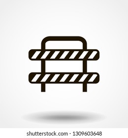 road barrier icon. Vector Illustration on white background