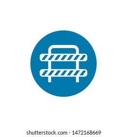 road barrier icon. Vector Illustration on white background